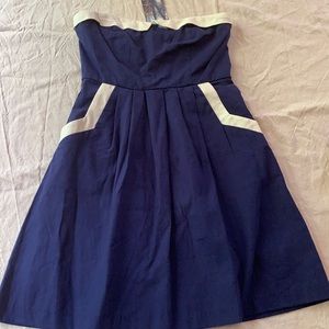 Urban Outfitters Strapless Linen Mini Dress with pockets